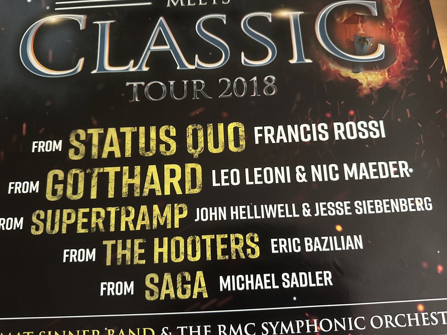 Foto & Immagini: ROCK MEETS CLASSIC Basel Poster 2018 STATUS QUO GOTTHARD – Usato da Basel venduto da Partridge 1