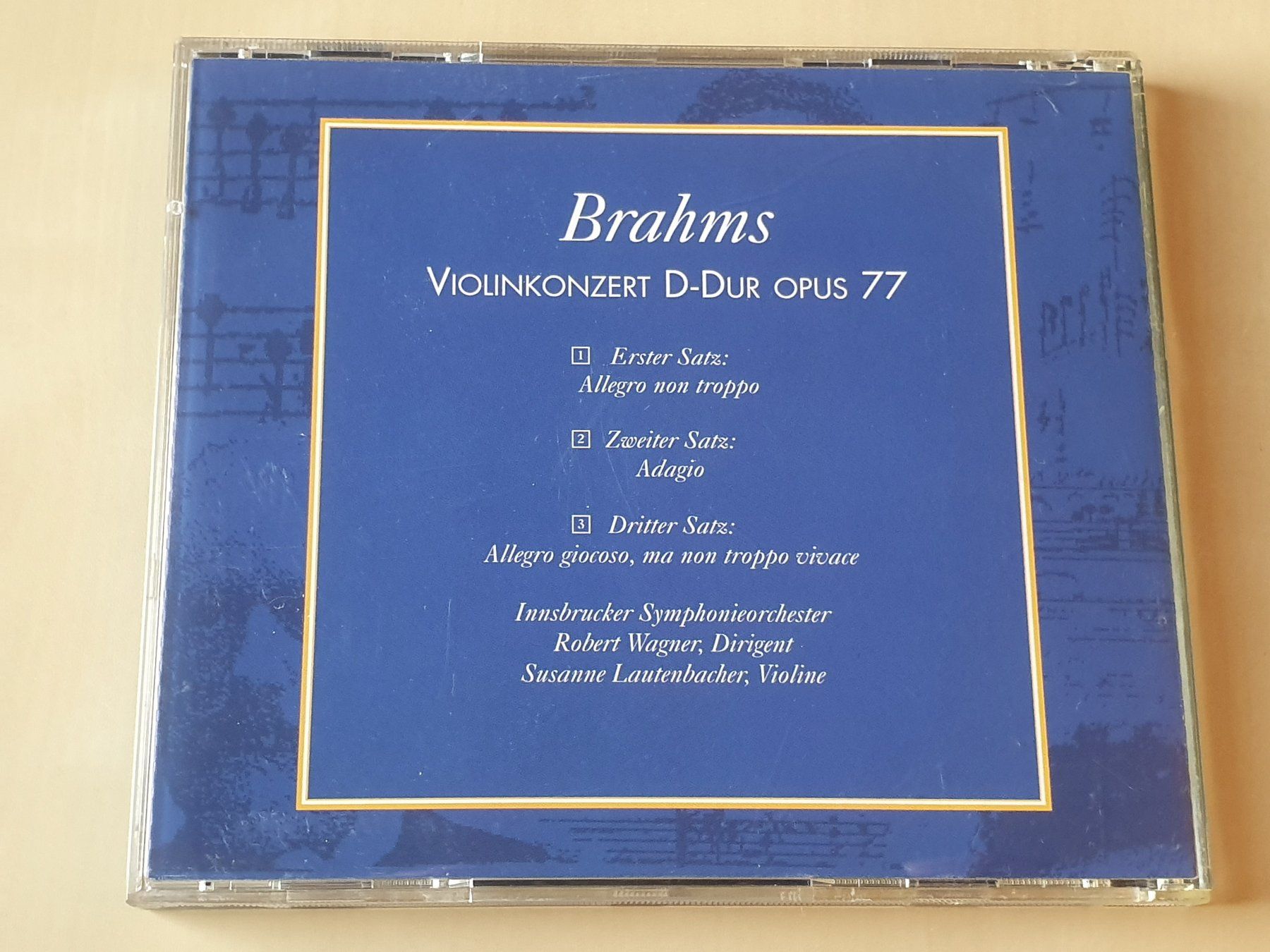 CD: Brahms Violinkonzert D-Dur Opus 77 – Usato da Stansstad venduto da collectorsshop 1