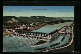 Augst, Blick auf das Rheinkraftwerk mit 