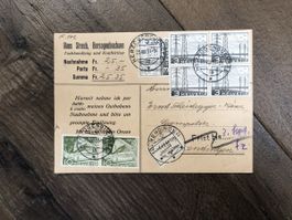 Interessante 35-Rappen Frankatur 1951