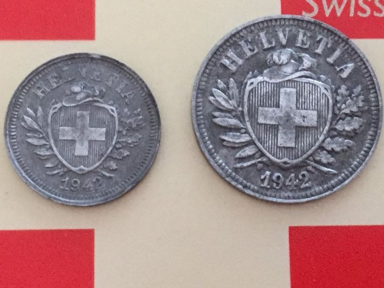 Tutti le monete: 1+2 Rappen 1942 Zn, ss-vz – Usato da Elsau venduto da herbybay