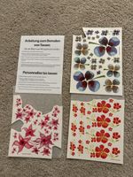 Tassen verschönern - Abziehbild Blumen Set, neuwertig