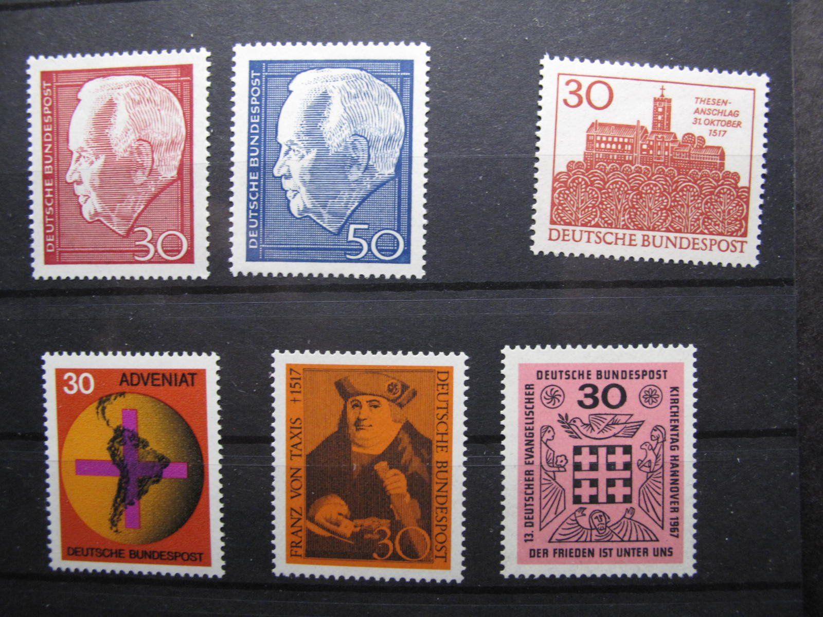 Tutti i francobolli: BRD 1967 von Taxis / ADVENIAT ** – Usato da Wil SG venduto da fva01