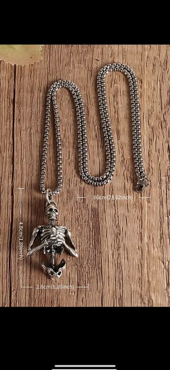 Gothische Schädel Halskette - Vintage Totenkopf Anhänger Für Damen & Herren