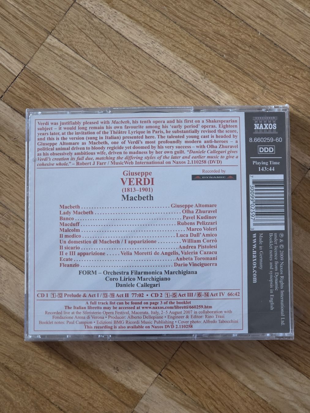 CD: Neue Doppel-CD: Verdi: Macbeth – Nuovo e nell'imballaggio originale da Aesch BL venduto da immon 1