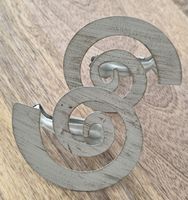 Vorhanghalter Muschel Spiralform Metall 2 Stk neu