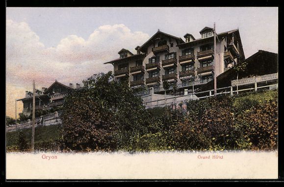Cartoline postali: AK Gryon, Grand Hotel – Usato da Berlin venduto da bartko-reher