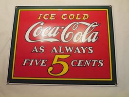 Ice Cold Coca Cola Emaileschild