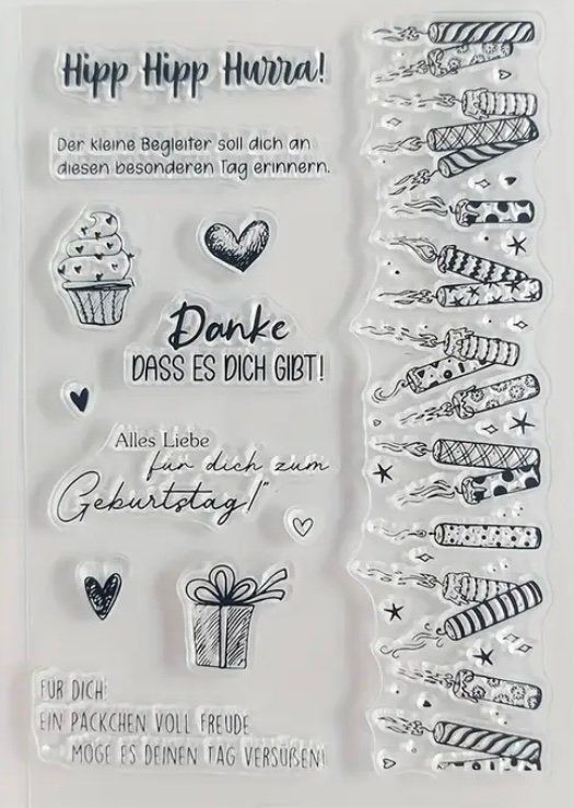 Stempel: Silikonstempel Geburtstag Kerzen – Neu und originalverpackt aus Kaltbrunn von schere-stein-papier