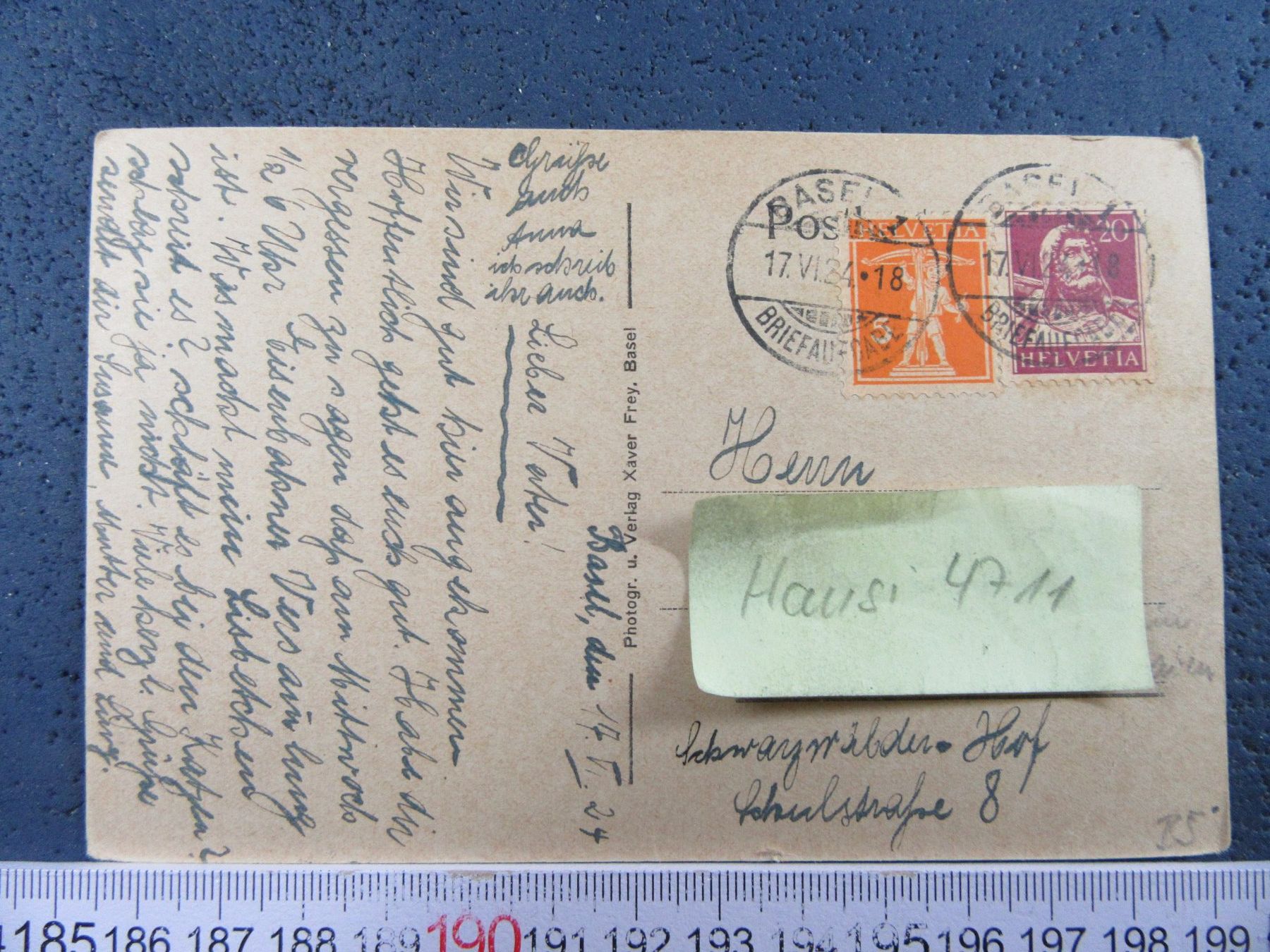 Cartoline postali: BASEL 1924 MISSIONSSTRASSE SPALENTOR TRAM NO.3  BELEBT  BUG – Usato da Ettingen venduto da Hausi4711 2