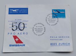 Swissair Sammler-Postkarte Vintage