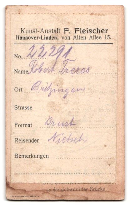 Fotografie &  Plakate: Fotografie J.W. Ochs, Basel, Portrait  – Gebraucht aus Berlin von bartko-reher 1