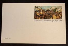 POSTKARTE USA NATIONAL GUARD HERITAGE 1636-1986