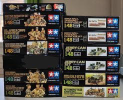 Matériel, figurines et véhicules pour diorama 1/48.