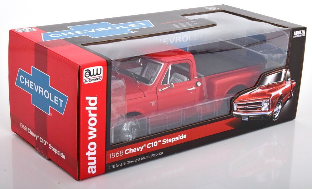Chevrolet Modellautos: Chevrolet C10 Stepside Pick Up 1968 hellrot / schwarz   1:18 – Neu und originalverpackt aus Gerlafingen von espero88 5