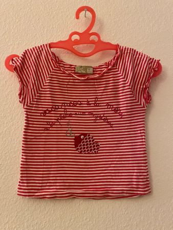 Du Pareil au Meme Gr 82 Tshirt Shirt kurzarm Sommer Fisch