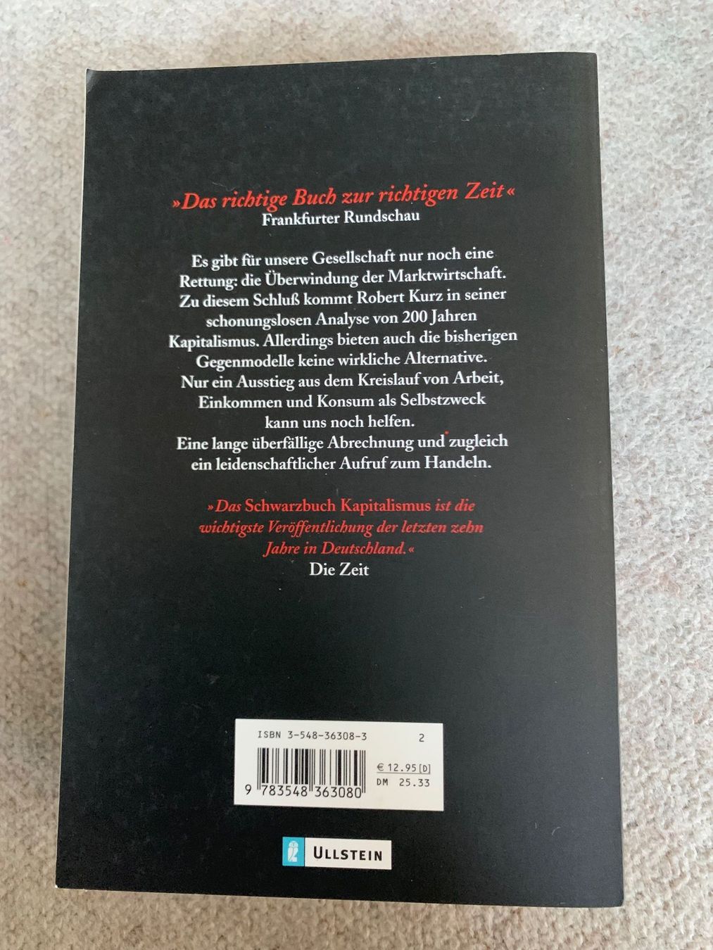 Libri: Robert Kurz - Schwarzbuch Kapitalismus – Usato da Reinach AG venduto da dipsy2002 1