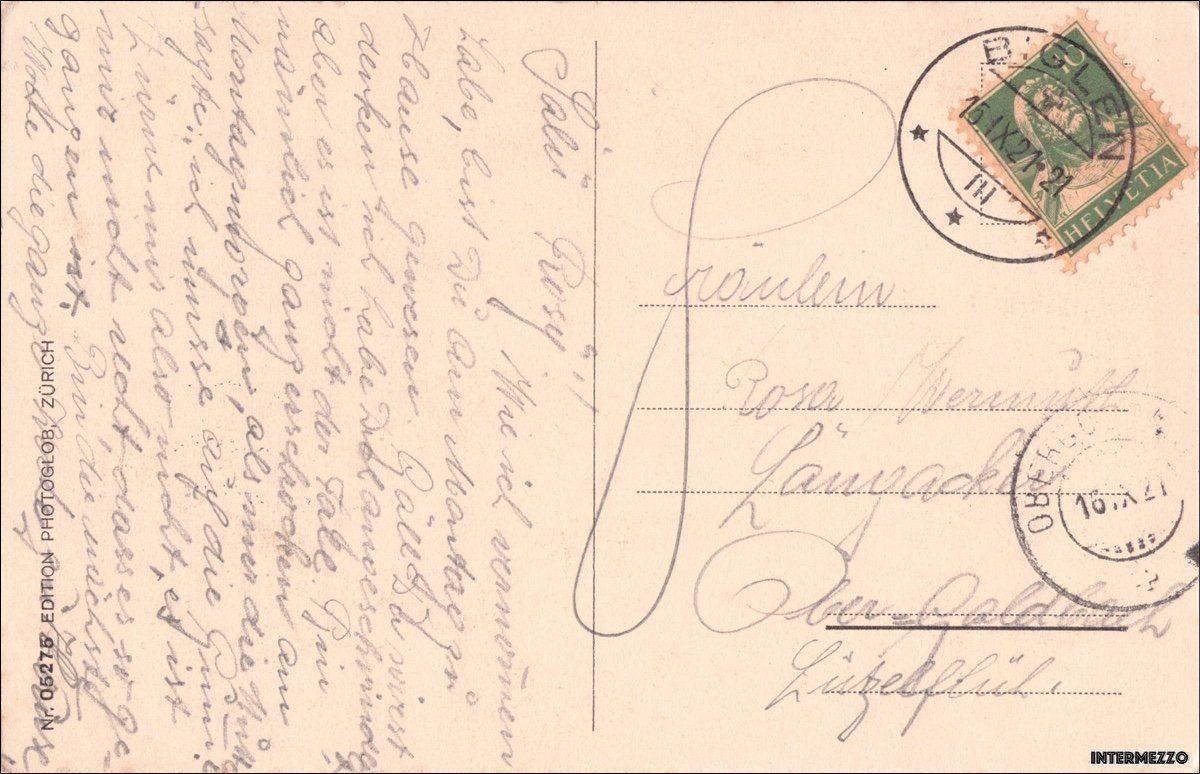 Cartoline postali: Biglen BE // Kurhaus Gumm 1921 – Usato da Basel venduto da intermezzo12 1