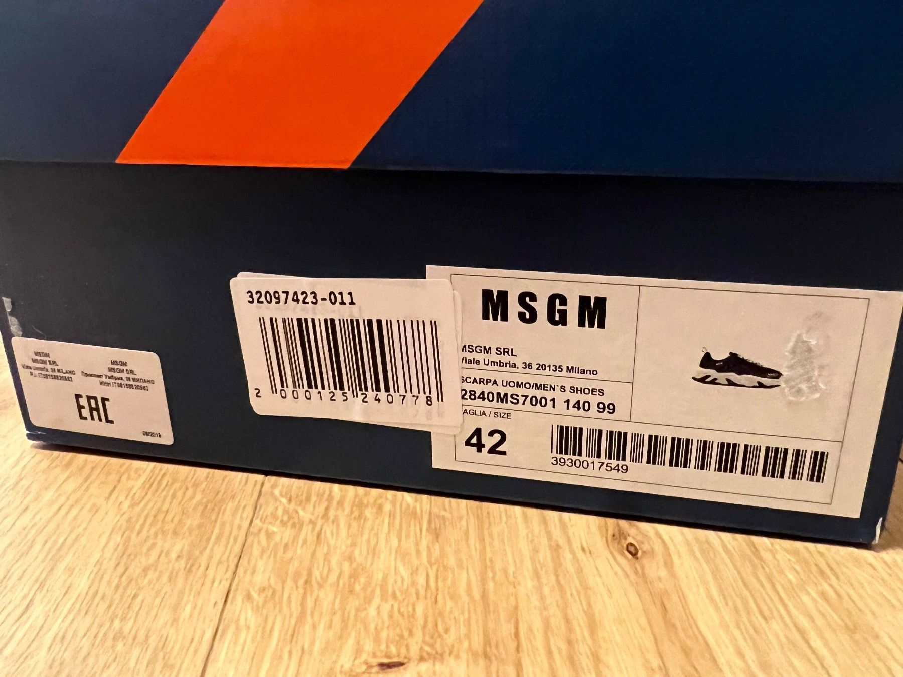 MSGM Herrenschuhe: NEUE Original MSGM Sneakers, Gr. 42 – Neu und originalverpackt aus Biel-Benken BL von Aplus0 8