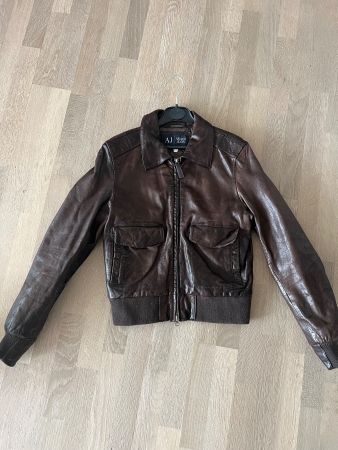 Blouson en cuir Armani Jeans