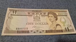 Fidschi 1 Dollar Banknote - Seltenes Sammlerstueck,