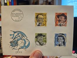 Portrait 1990 FDC mit ET VOLL RAR!! nur 2.70 !