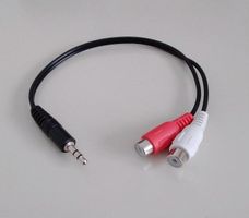 cable, Kabel Klinke 3,5 mm stereo/ 2x Cinchbuchse 0,2m