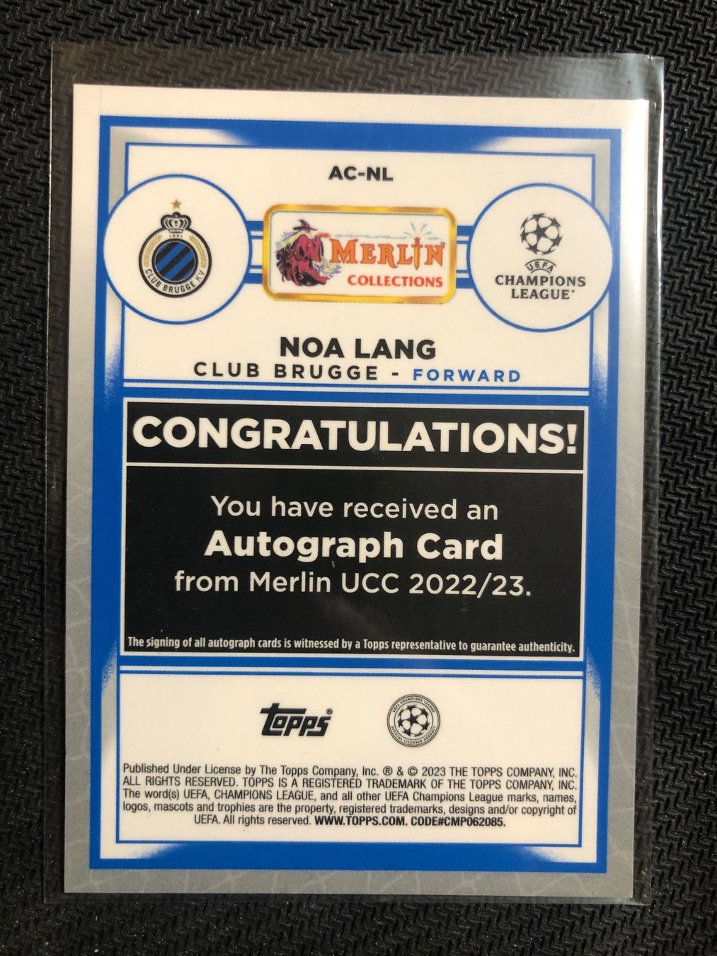 Topps Carte collezionabili: Topps Chrome Merlin Noa Lang Autogramm – Usato da Wangenried venduto da Garagara 1
