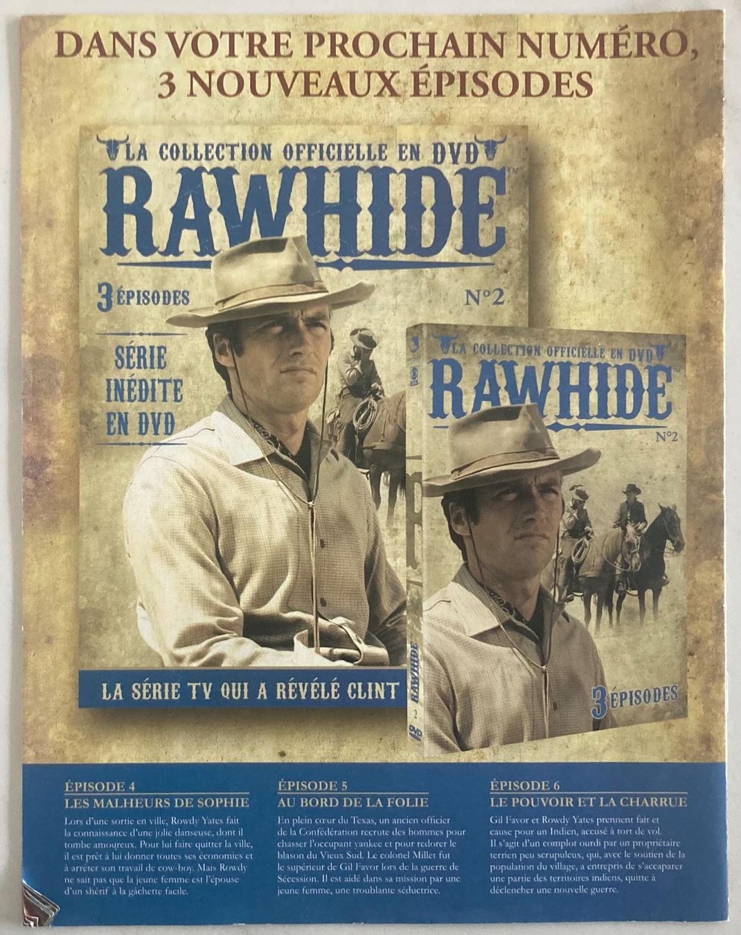 Tutti i DVDs: CLINT EASTWOOD - RAWHIDE N°1 – Usato da Poliez-Pittet venduto da Newtown-Records 2