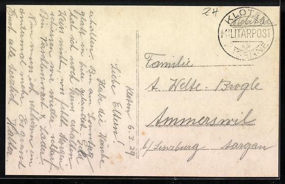Cartoline postali: AK Kloten, Waffenplatz, 1929 – Usato da Berlin venduto da bartko-reher 1