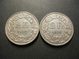 2 x 2 .- Fr  1937-39  Superbes pièces  Superbe qualité