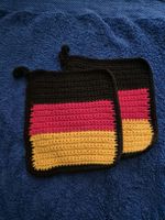 2 Topflappen Deutschland schwarz-rot-gold Handarbeit
