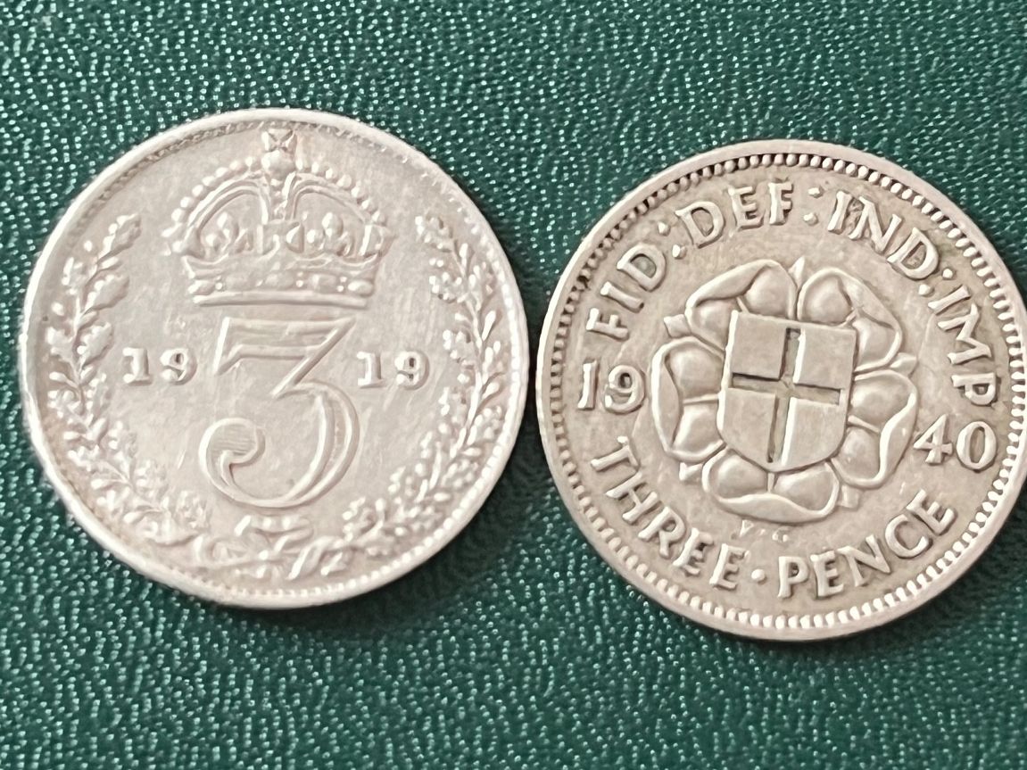 Alle Münzen: 3 Silbermünzen Three Pence – Gebraucht aus Neuenhof von Mastermind-00 2