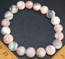 Armband B-565 – Rosa Zebra Jaspis 10mm elastisch