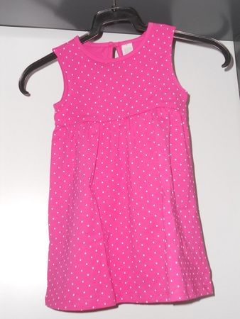 Neu: Mädchenkleid - pink mit weissen Punkten - Gr.92