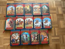 SCHÖNE KARL MAY BÜCHER 14 STÜCK SONDERBÄNDER UND BILDCHEN