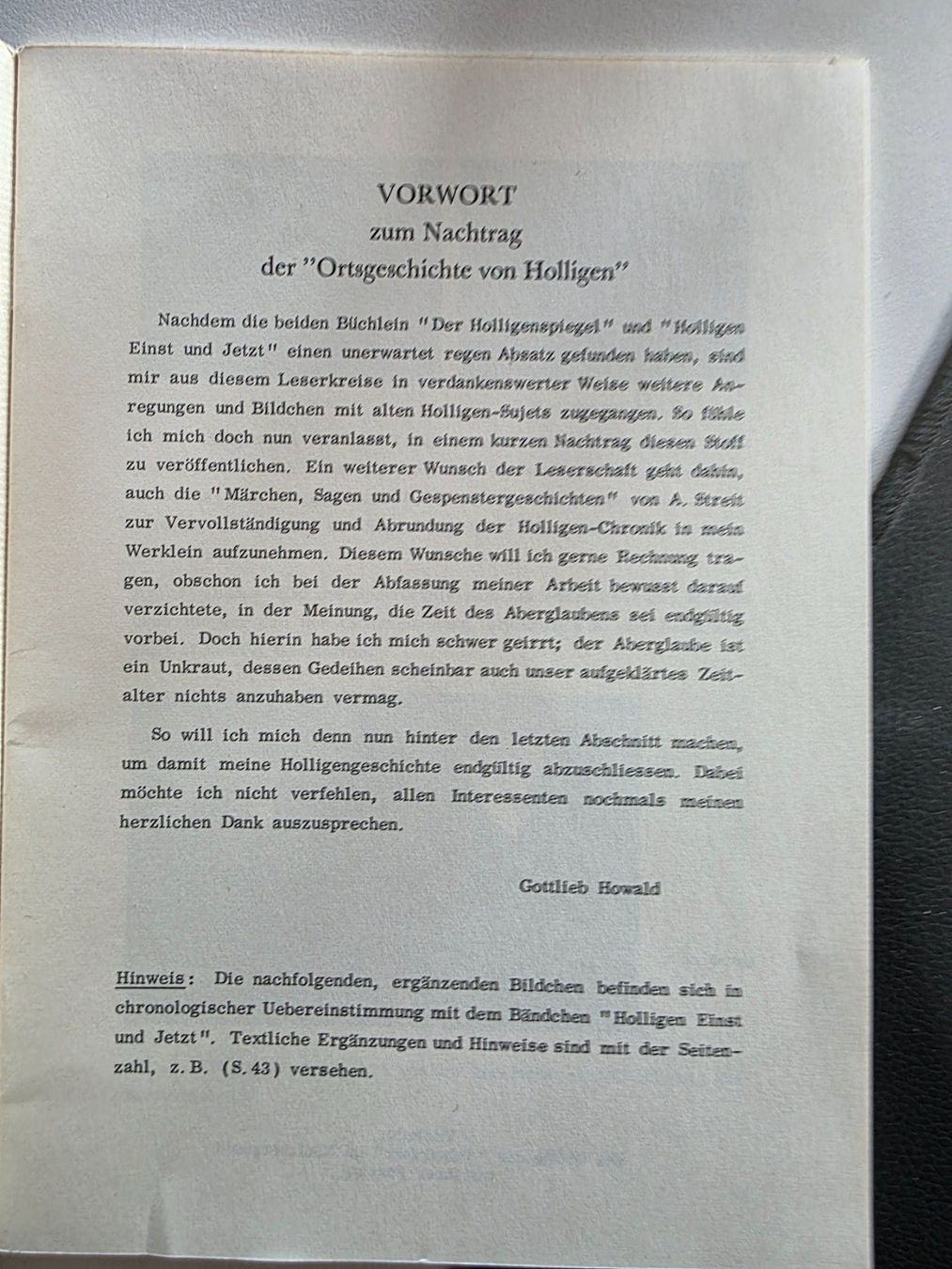 Bücher: Holligen einst und jetzt - Bern-Holligen 1963 – Gebraucht aus Walterswil BE von Lonitti 4