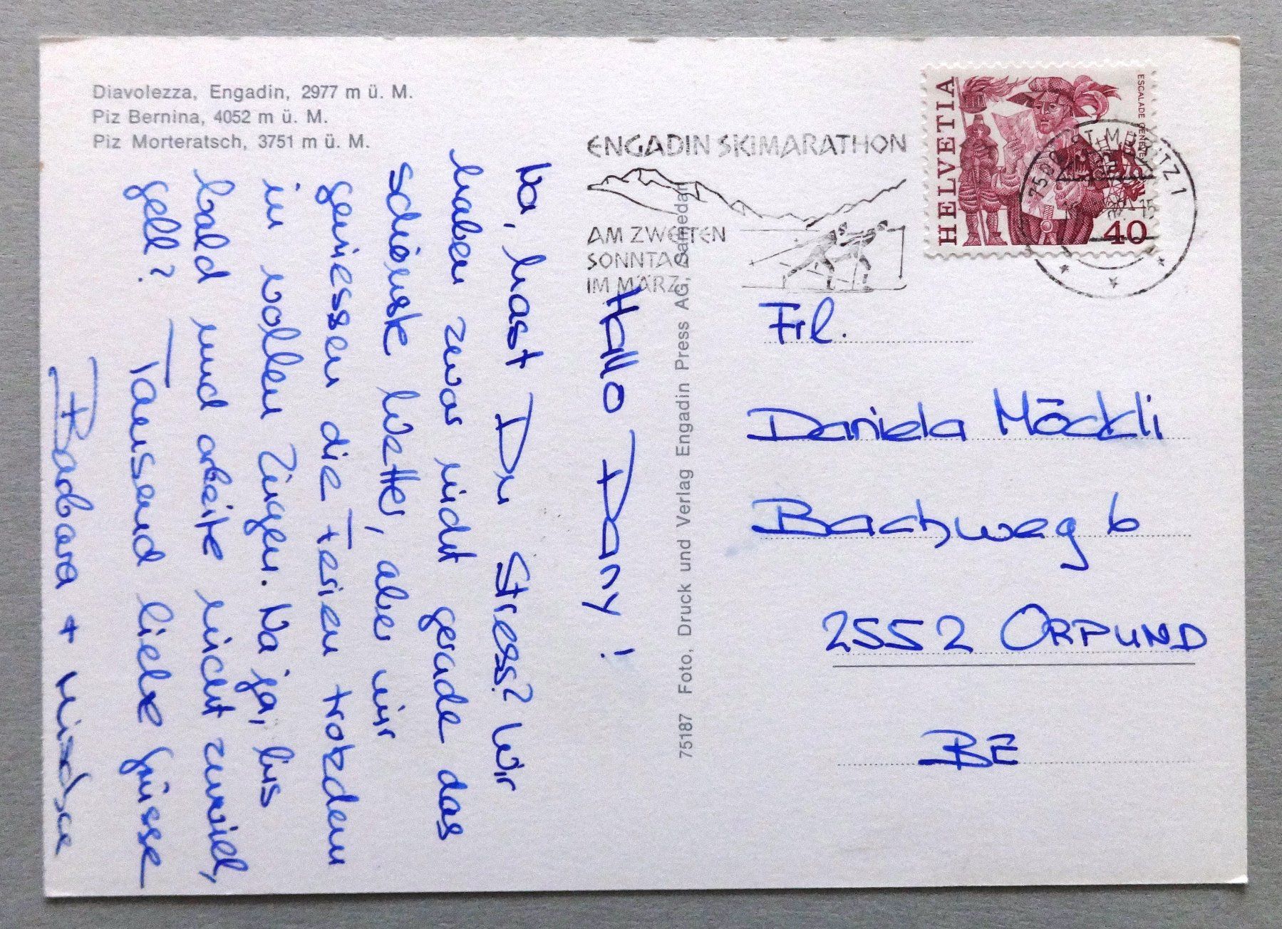 Cartoline postali: Diavolezza 2977 m ü.M., Engadin – Usato da Fétigny venduto da Billy2miny 1