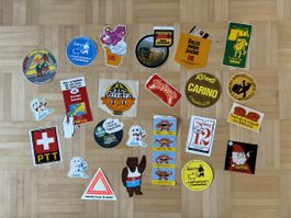 Konvolut ältere Schweizer Werbe-Kleber,