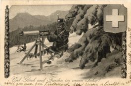 Maschinengewehr   CH    (Schweiz  /  Suisse)    um 1915