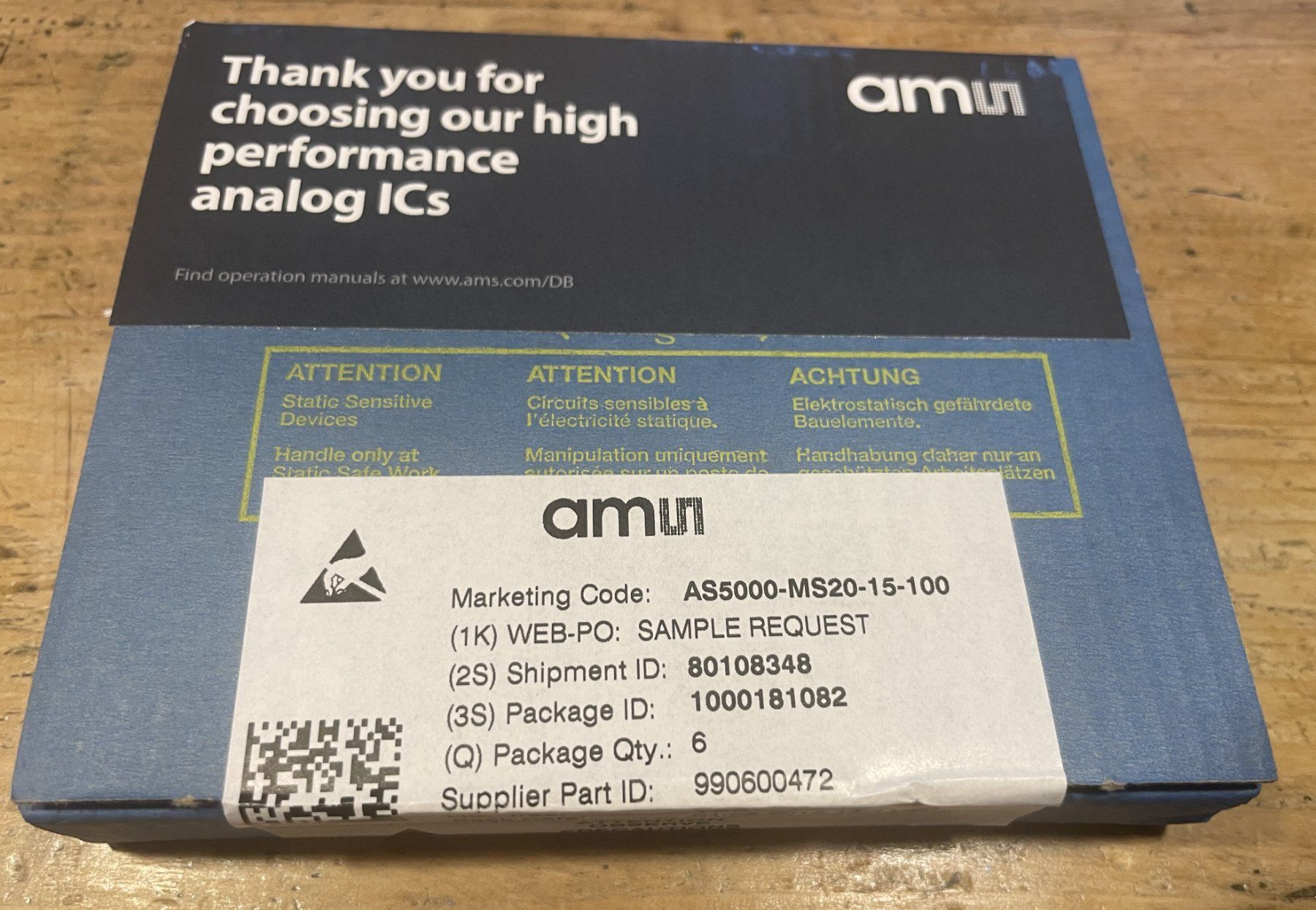 Componenti elettronici: AMS AS5410 3D-Hall Absolute Linear Position Sensor Demo Kit – Nuovo e nell'imballaggio originale da Hinwil venduto da RomRay 6