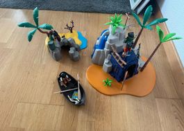 Playmobil Pirateninseln mit Schatzversteck und Schiff