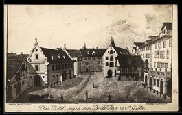 Lithographie St. Gallen, Das Bohl gegen dem Brühlt Thor