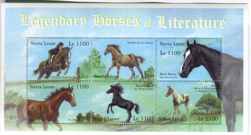 Tous les timbres: Block "Pferde". Sierra Leone. – Neuf avec emballage d'origine à Basel par Butsch5