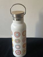 PPD Trinkflasche Edelstahl Design Kreise Retro Look NEUwerti