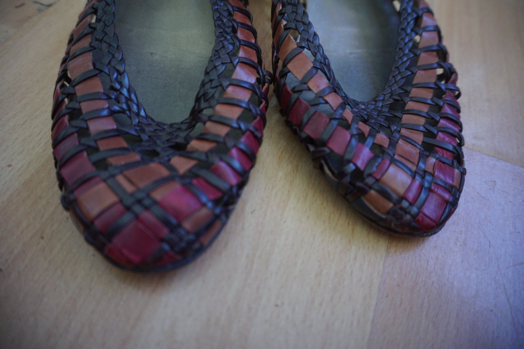 Scarpe da donna: Braune Flecht-Ballerinas Gr. 38,5 – Usato da Zürich venduto da einalemjena 1