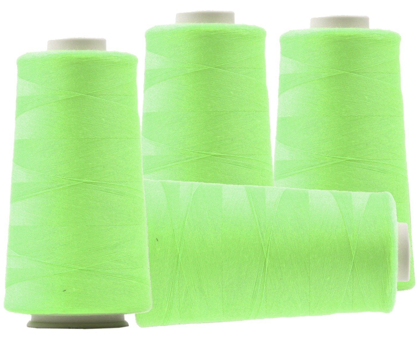 Cordicelle & Fili: Overlockgarn, 3000m, Polyester - neon-gelb grün 63 – Nuovo (secondo la descrizione) da Leimbach TG venduto da ziernaht