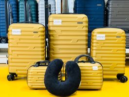 6 teiliges SET Koffer gateBAG Reisegepäck GOLD NEU
