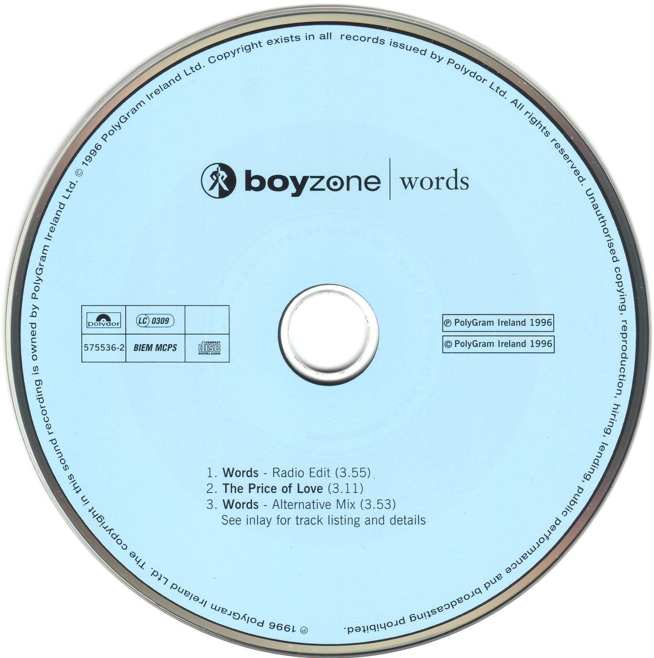 CD: Boyzone - Words – Usato da Steinhausen venduto da rasuni 2