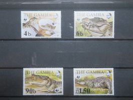 Gambia Mi 517-20** Nilkrokodil